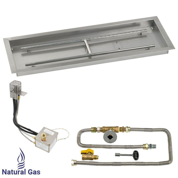Rectangle Stainless Steel Drop-In Pan with All-Weather Electronic Ignition System by American Fire Products