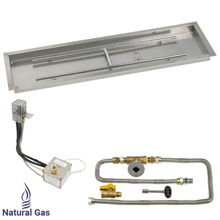 Rectangle Stainless Steel Drop-In Pan with All-Weather Electronic Ignition System by American Fire Products