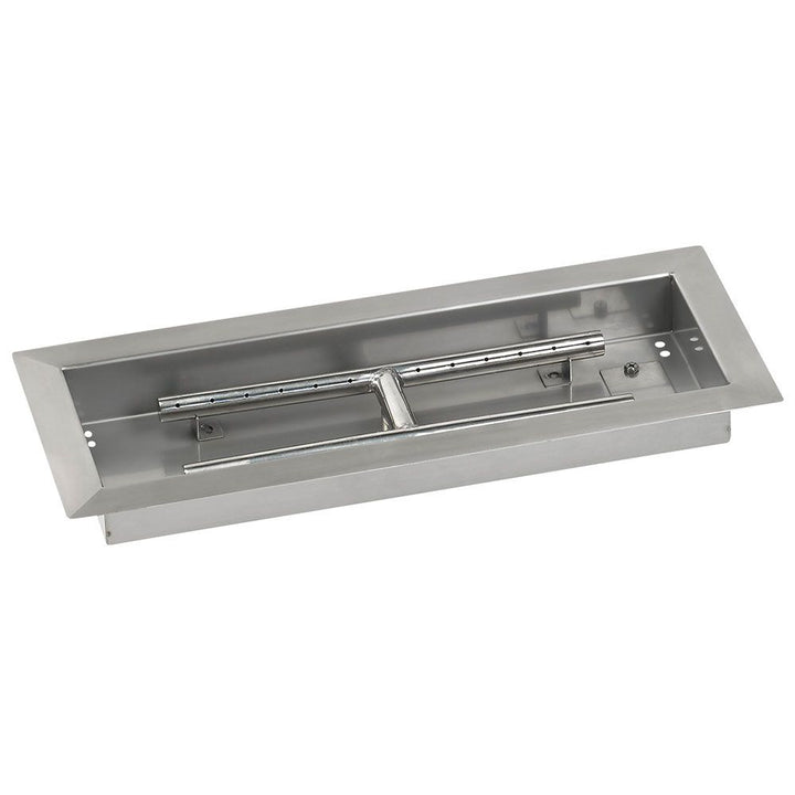 18" x 6" Rectangle Stainless Steel Drop-In Pan with Spark Ignition Kit - Natural Gas by American Fire Products