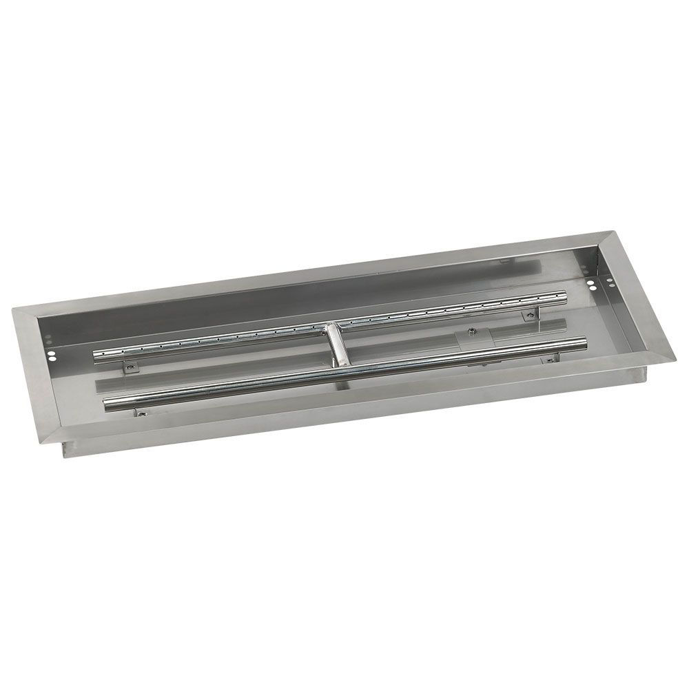 30" x 10" Rectangle Stainless Steel Drop-In Pan with Spark Ignition Kit - Natural Gas by American Fire Products