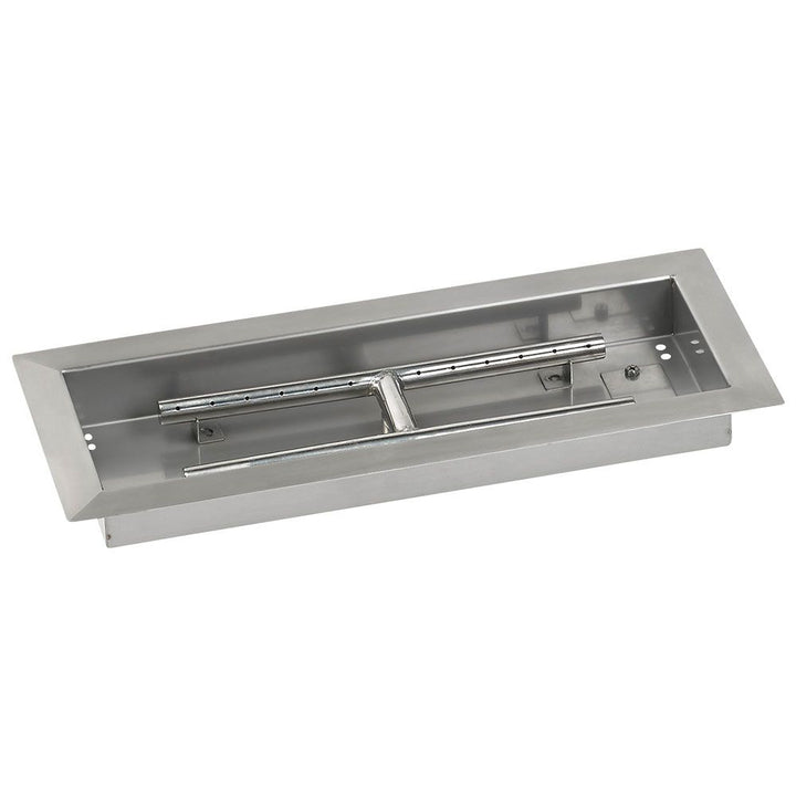 18" x 6" Rectangle Stainless Steel Drop-In Pan with Spark Ignition Kit - Propane by American Fire Products
