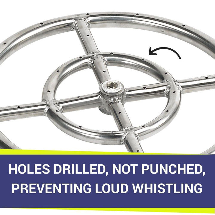 12" Double-Ring Stainless Steel Burner by American Fire Products