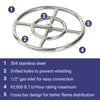 12" Double-Ring Stainless Steel Burner by American Fire Products