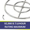 18" Double-Ring Stainless Steel Burner by American Fire Products