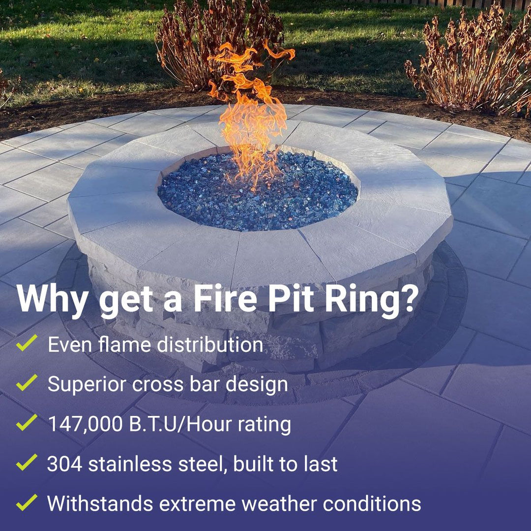 18" Double-Ring Stainless Steel Burner by American Fire Products