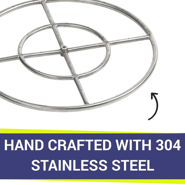 24" Double-Ring Stainless Steel Burner by American Fire Products