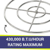30" Triple-Ring Stainless Steel Burner by American Fire Products