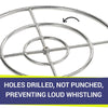 30" Triple-Ring Stainless Steel Burner by American Fire Products