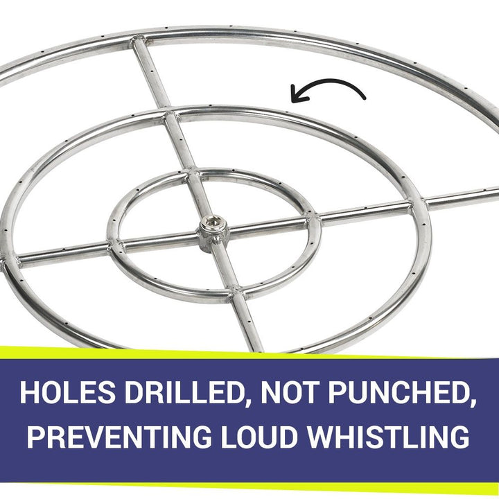 30" Triple-Ring Stainless Steel Burner by American Fire Products