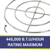 36" Triple-Ring Stainless Steel Burner by American Fire Products