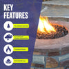 36" Triple-Ring Stainless Steel Burner by American Fire Products
