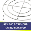 48" Triple-Ring Stainless Steel Burner by American Fire Products