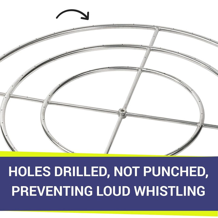 48" Triple-Ring Stainless Steel Burner by American Fire Products