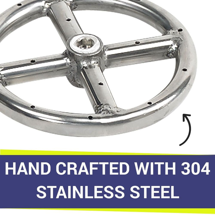 6" Single-Ring Stainless Steel Burner by American Fire Products