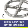 6" Single-Ring Stainless Steel Burner by American Fire Products