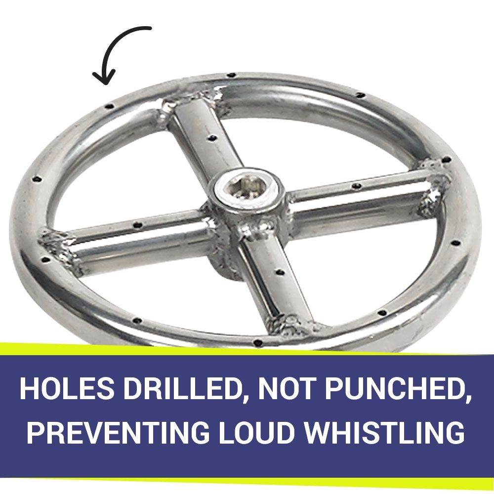 6" Single-Ring Stainless Steel Burner by American Fire Products