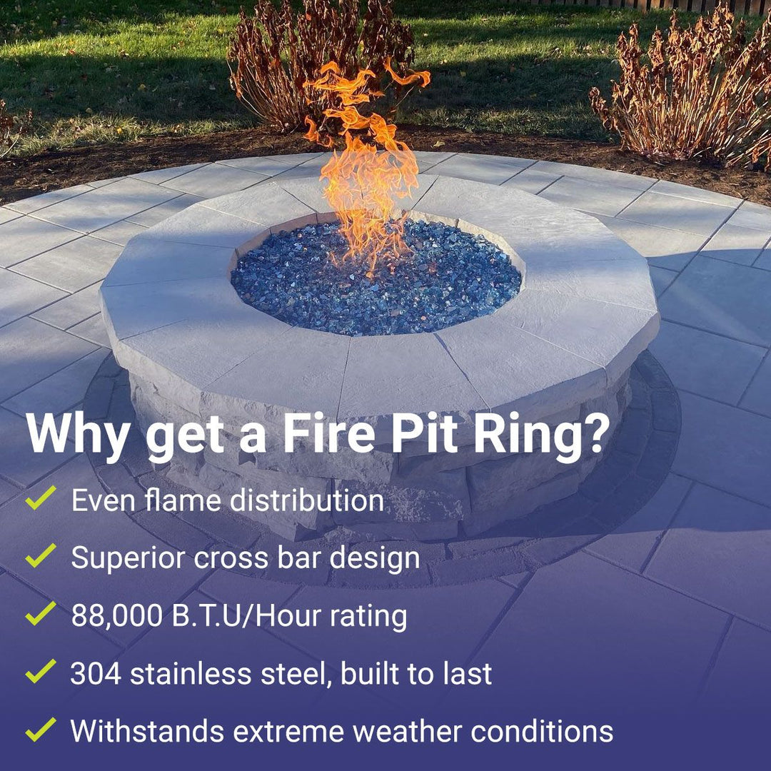 6" Single-Ring Stainless Steel Burner by American Fire Products