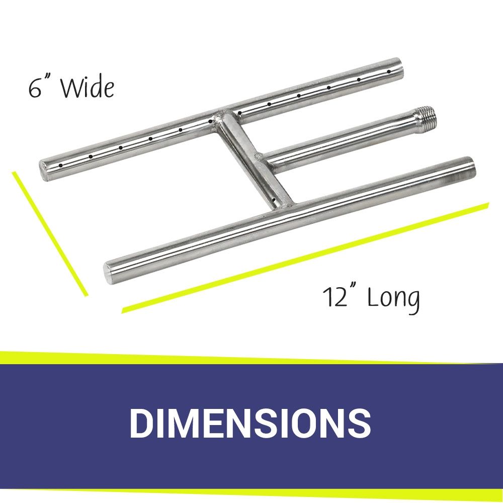 12" Stainless Steel H-Burner by American Fire Products