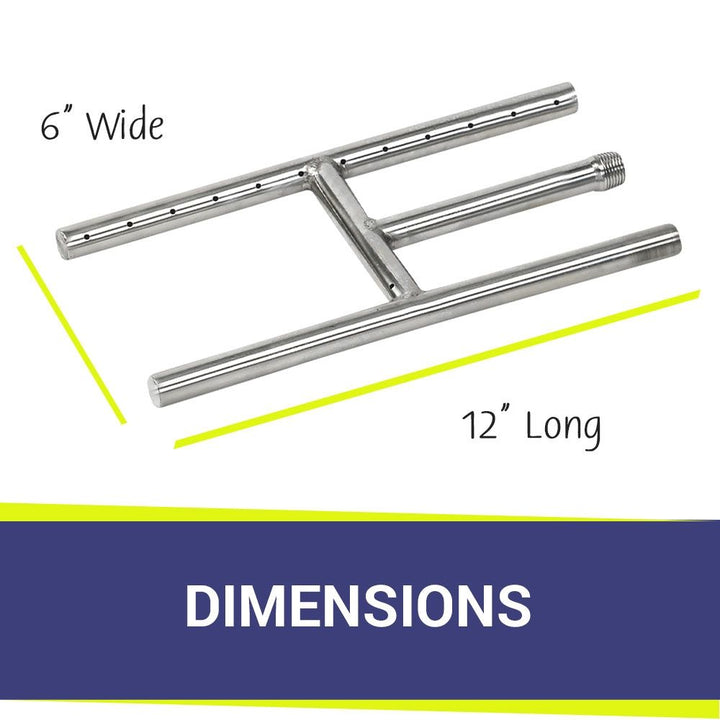 12" Stainless Steel H-Burner by American Fire Products