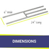 24" Stainless Steel H-Burner by American Fire Products