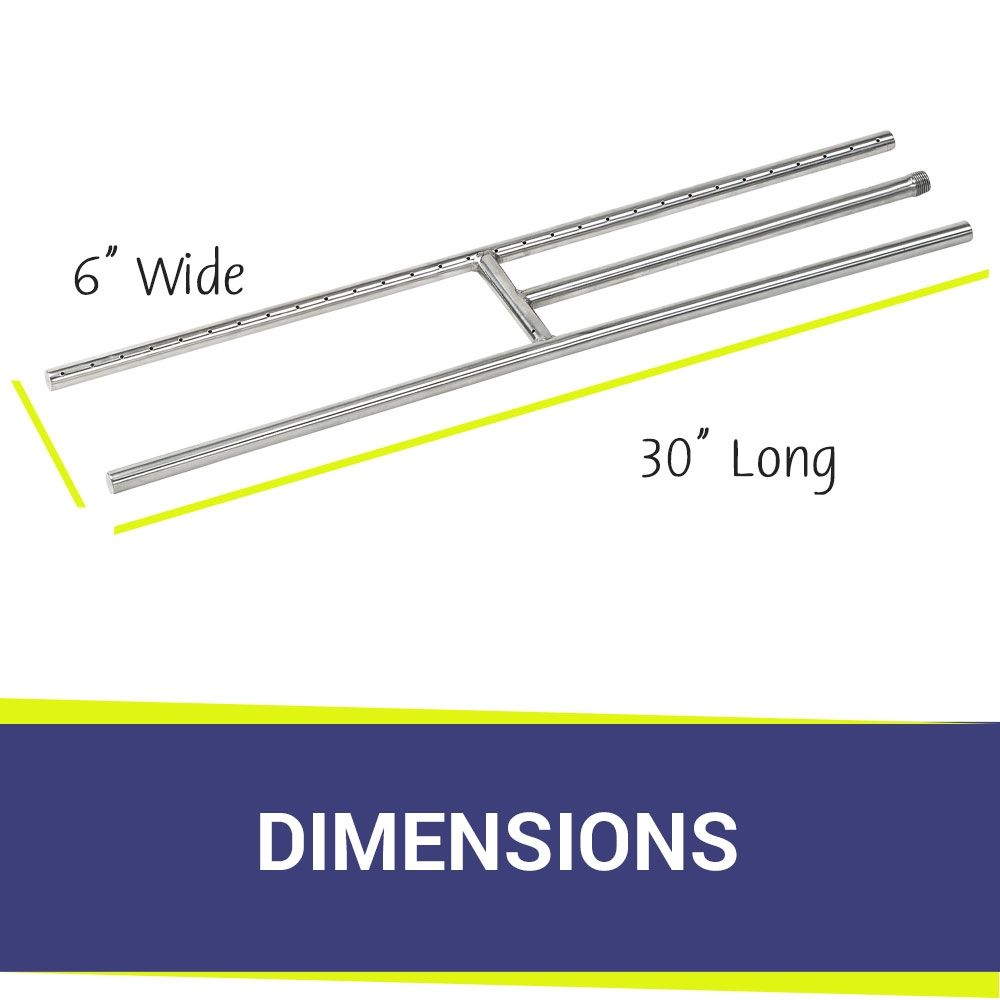 30" Stainless Steel H-Burner by American Fire Products