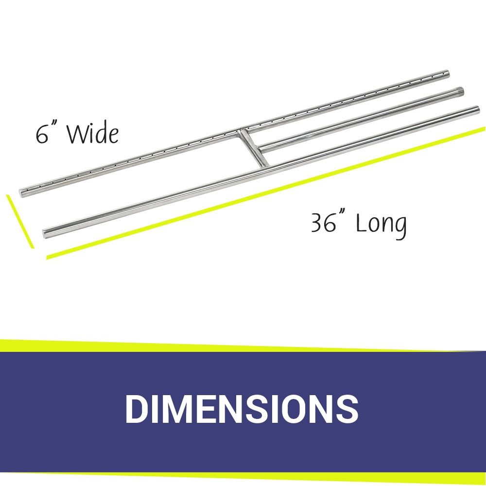 36" Stainless Steel H-Burner by American Fire Products