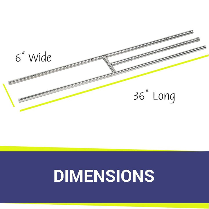 36" Stainless Steel H-Burner by American Fire Products