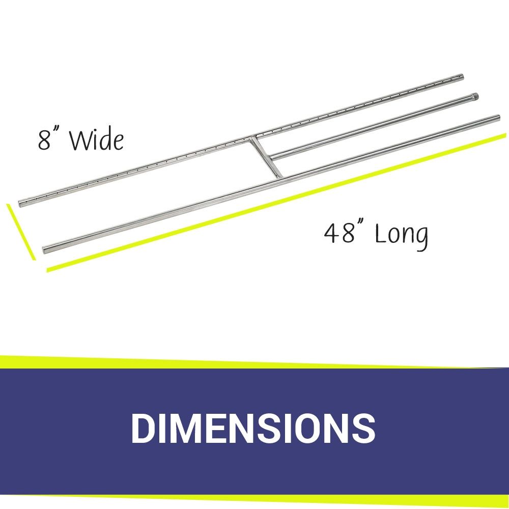 48" Stainless Steel H-Burner by American Fire Products