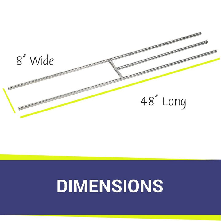 48" Stainless Steel H-Burner by American Fire Products