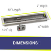 30" x 6" Linear CSA Certified Stainless Steel Drop-In Pan Kit by American Fire Products