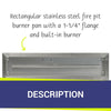 30" x 6" Linear Stainless Steel Drop-In Pan by American Fire Products