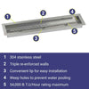 30" x 6" Linear Stainless Steel Drop-In Pan by American Fire Products