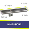 36" x 6" Linear CSA Certified Stainless Steel Drop-In Pan Kit by American Fire Products