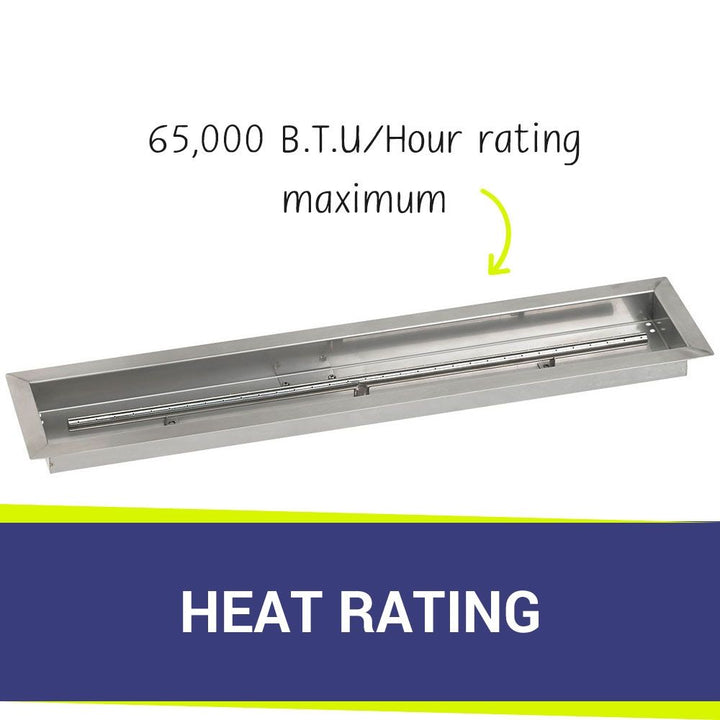 36" x 6" Linear Stainless Steel Drop-In Pan by American Fire Products