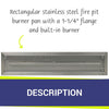 36" x 6" Linear Stainless Steel Drop-In Pan by American Fire Products