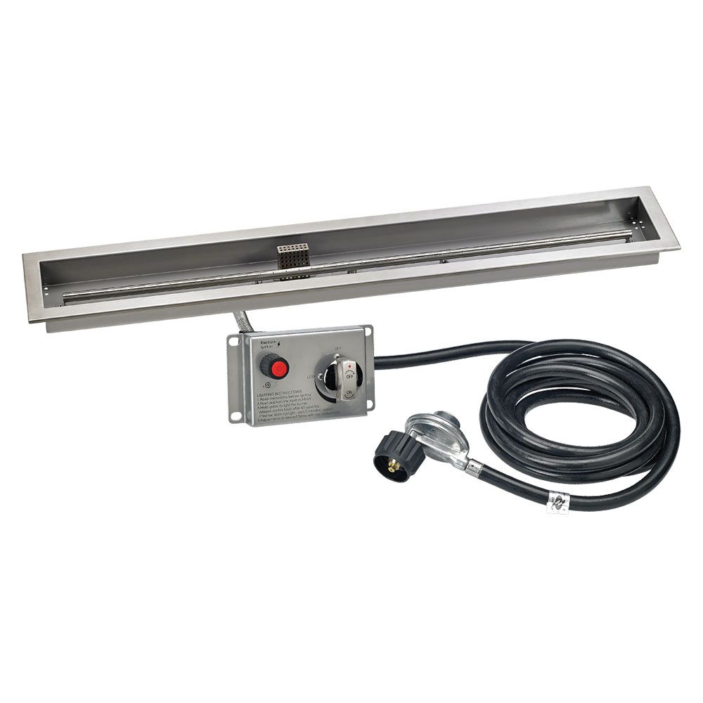 Linear CSA Certified Stainless Steel Drop-Pan Kit by American Fire Products