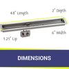48" x 6" Linear CSA Certified Stainless Steel Drop-In Pan Kit by American Fire Products