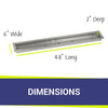 48" x 6" Linear Stainless Steel Drop-In Pan by American Fire Products