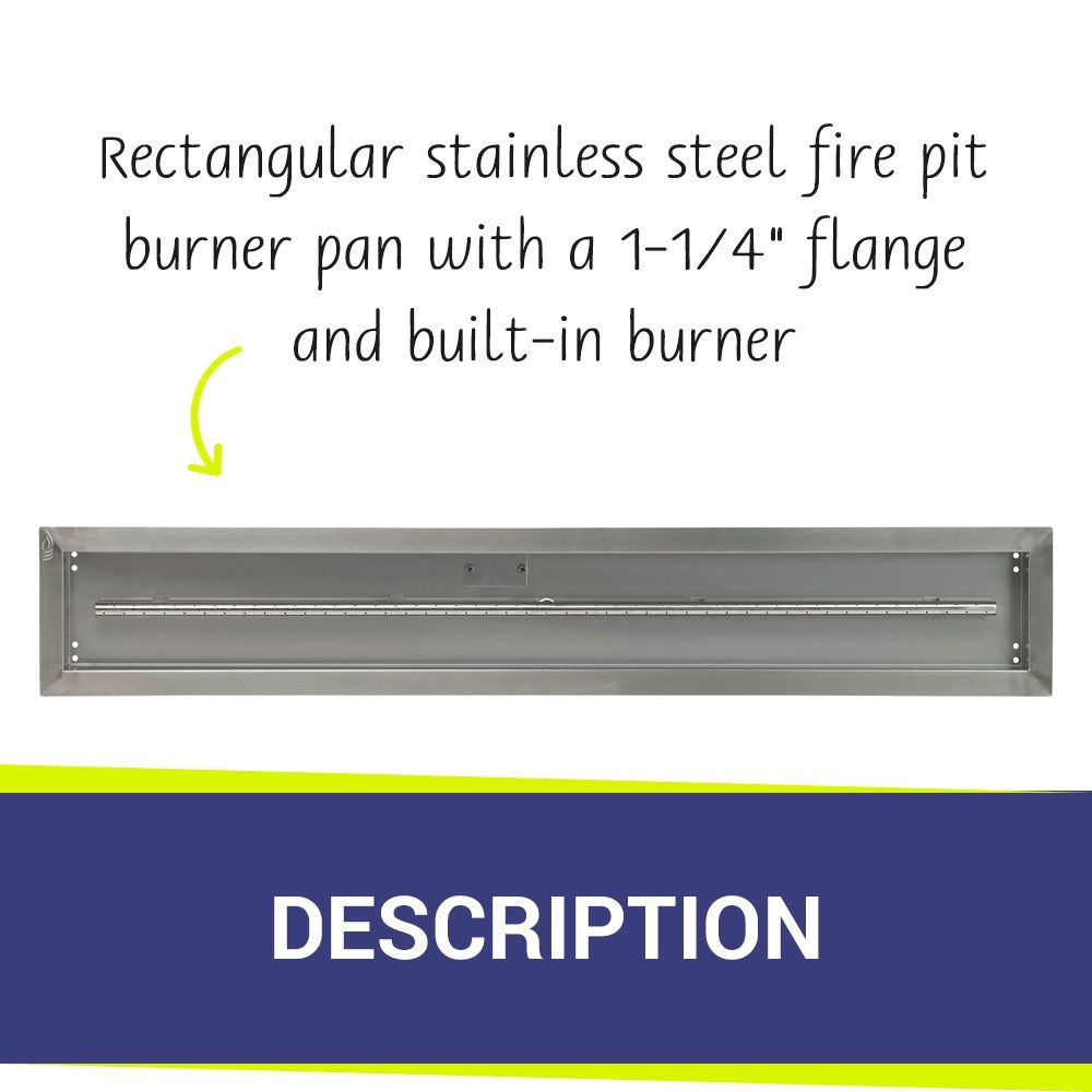 48" x 6" Linear Stainless Steel Drop-In Pan by American Fire Products