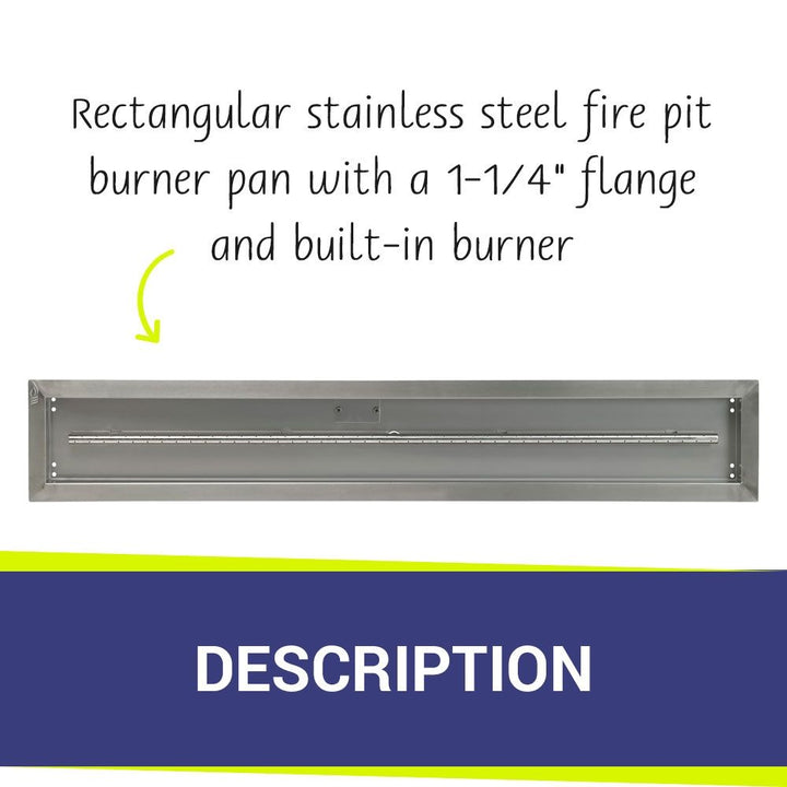 48" x 6" Linear Stainless Steel Drop-In Pan by American Fire Products