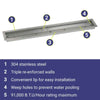 48" x 6" Linear Stainless Steel Drop-In Pan by American Fire Products