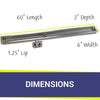 60" x 6" Linear CSA Certified Stainless Steel Drop-In Pan Kit by American Fire Products