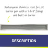 60" x 6" Linear Stainless Steel Drop-In Pan by American Fire Products