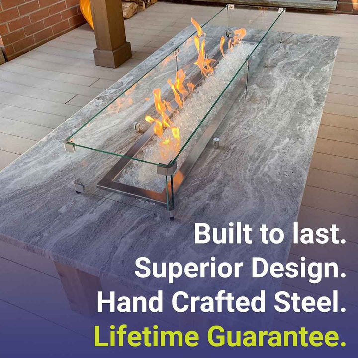 60" x 6" Linear Stainless Steel Drop-In Pan by American Fire Products