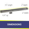 72" x 6" Linear CSA Certified Stainless Steel Drop-In Pan Kit by American Fire Products