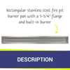 72" x 6" Linear Stainless Steel Drop-In Pan by American Fire Products