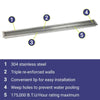 72" x 6" Linear Stainless Steel Drop-In Pan by American Fire Products