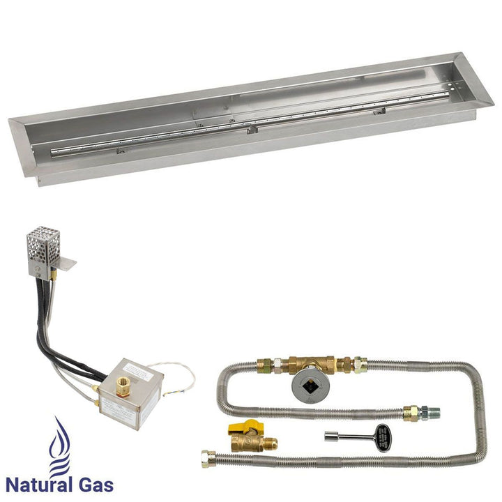 Linear Stainless Steel Drop-In Pan with All-Weather Electronic Ignition System by American Fire Products