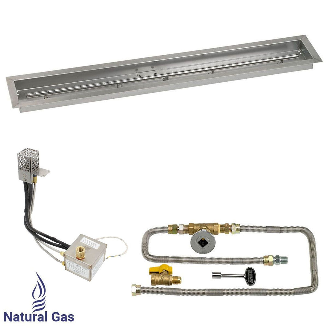 Linear Stainless Steel Drop-In Pan with All-Weather Electronic Ignition System by American Fire Products
