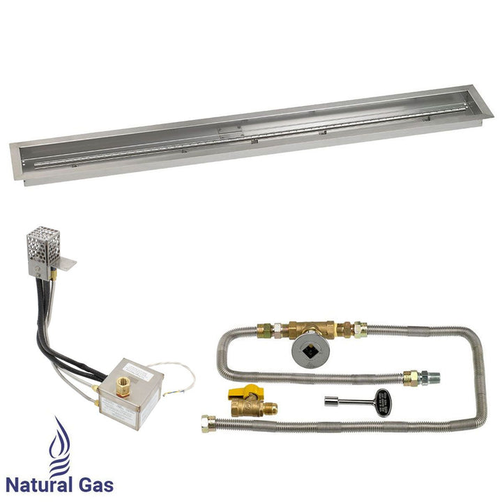 Linear Stainless Steel Drop-In Pan with All-Weather Electronic Ignition System by American Fire Products